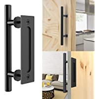 CCJH Retro Manija de la Puerta Corrediza Negro Aluminio Tirar y Lavar la Manija para Puerta Corredera de Madera- 30cm
